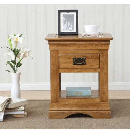 French Oak : Tủ 1 Ngăn Kéo Gỗ Sồi - Màu Tự Nhiên